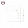 Quadratisches XXL 8-Loch und 4 Seitenlöchern Lampenbaldachin, Rose-One-Abdeckung, 400 mm- PROMO