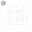Rosone XXL Rose-One quadrato, 400 mm con 9 fori e 4 fori laterali - PROMO