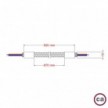 Kit Creative Flex flexibles gewebeummanteltes Kabelrohr, RM02 silberfarben mit Metallenden