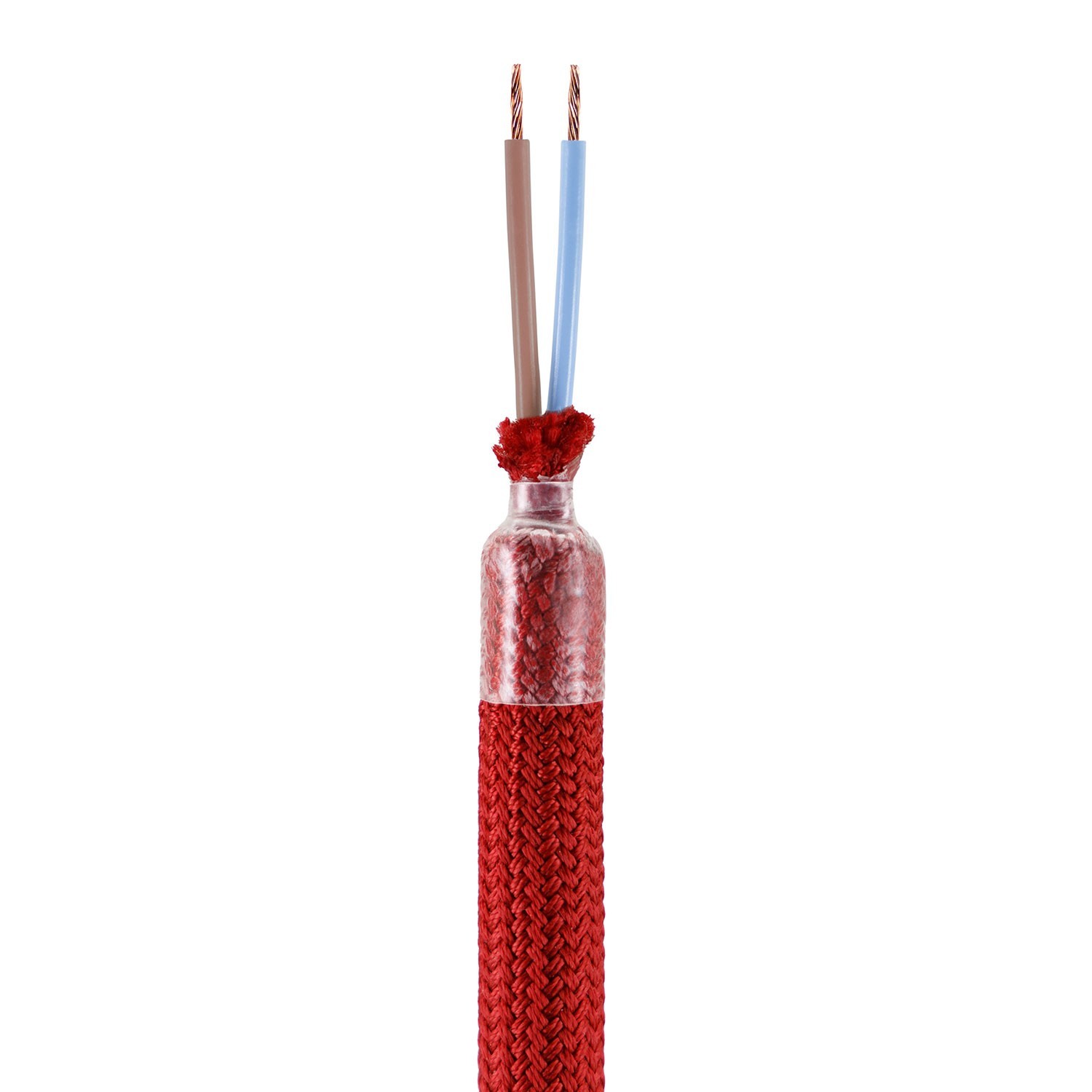 Kit Creative Flex flexibles gewebeummanteltes Kabelrohr, RM09 rot mit Metallenden