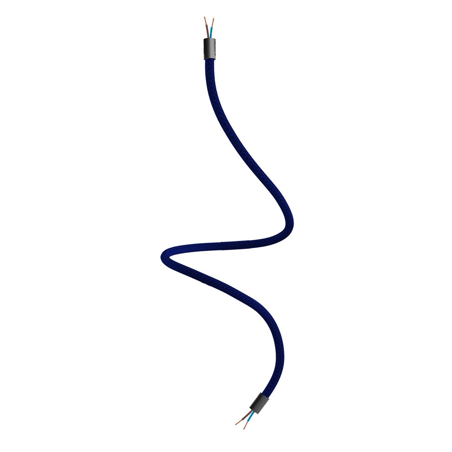 Kit Creative Flex tubo flessibile di estensione rivestito in tessuto RM20 Blu scuro con terminali metallici