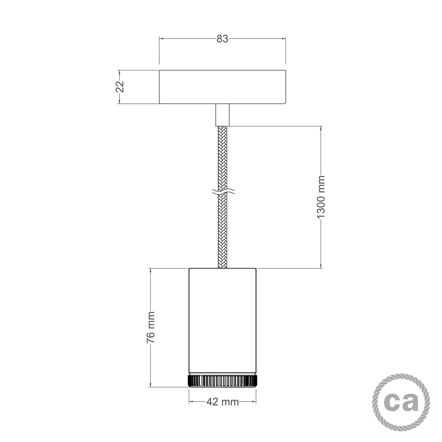 Lampe spot suspension simple Mini Spotlight GU1d0