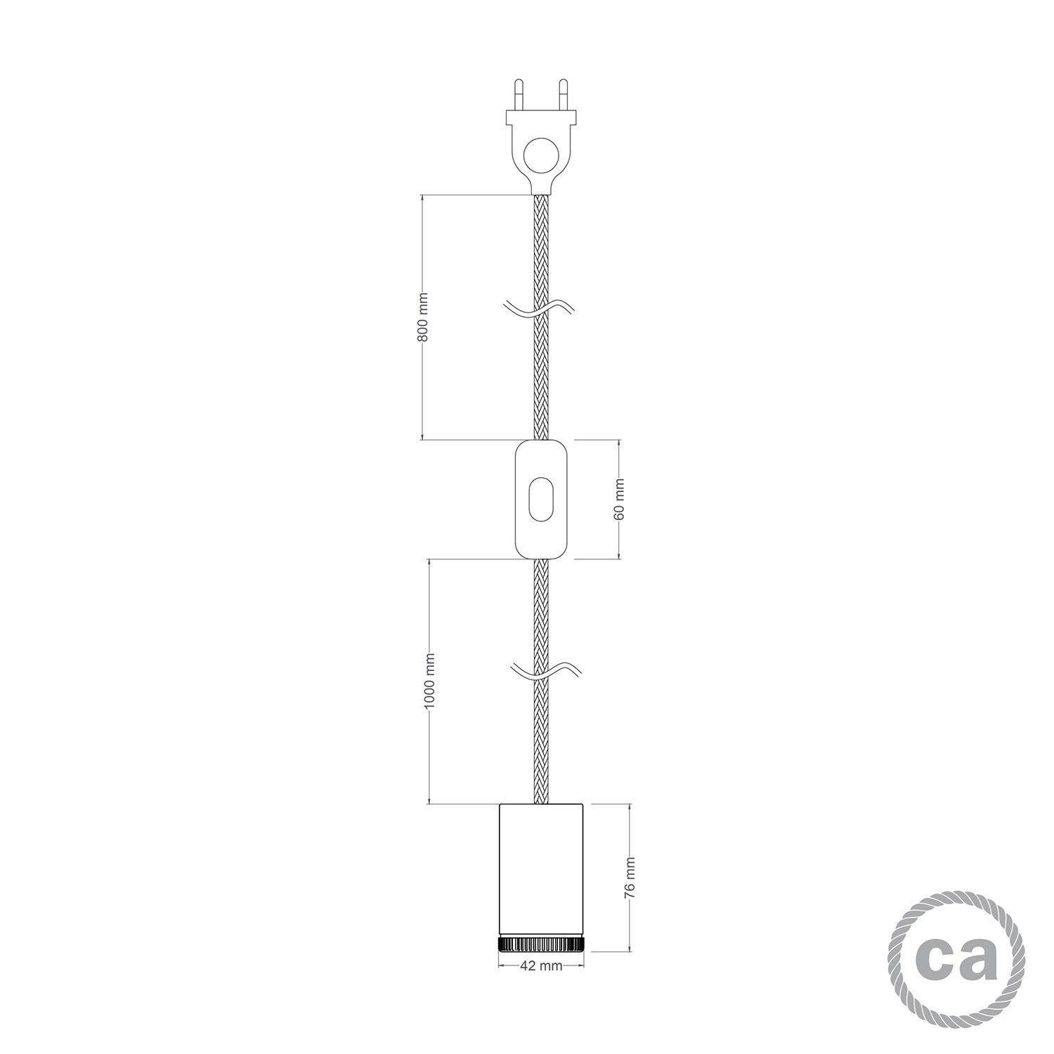 Lampe spot Mini Spotlight GU1d0 avec câblage SnakeBis