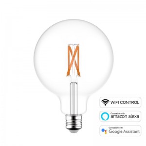 SMART LED Glühlampe Globe G95 WI-FI transparent mit Filament 6.5W E27 dimmbar