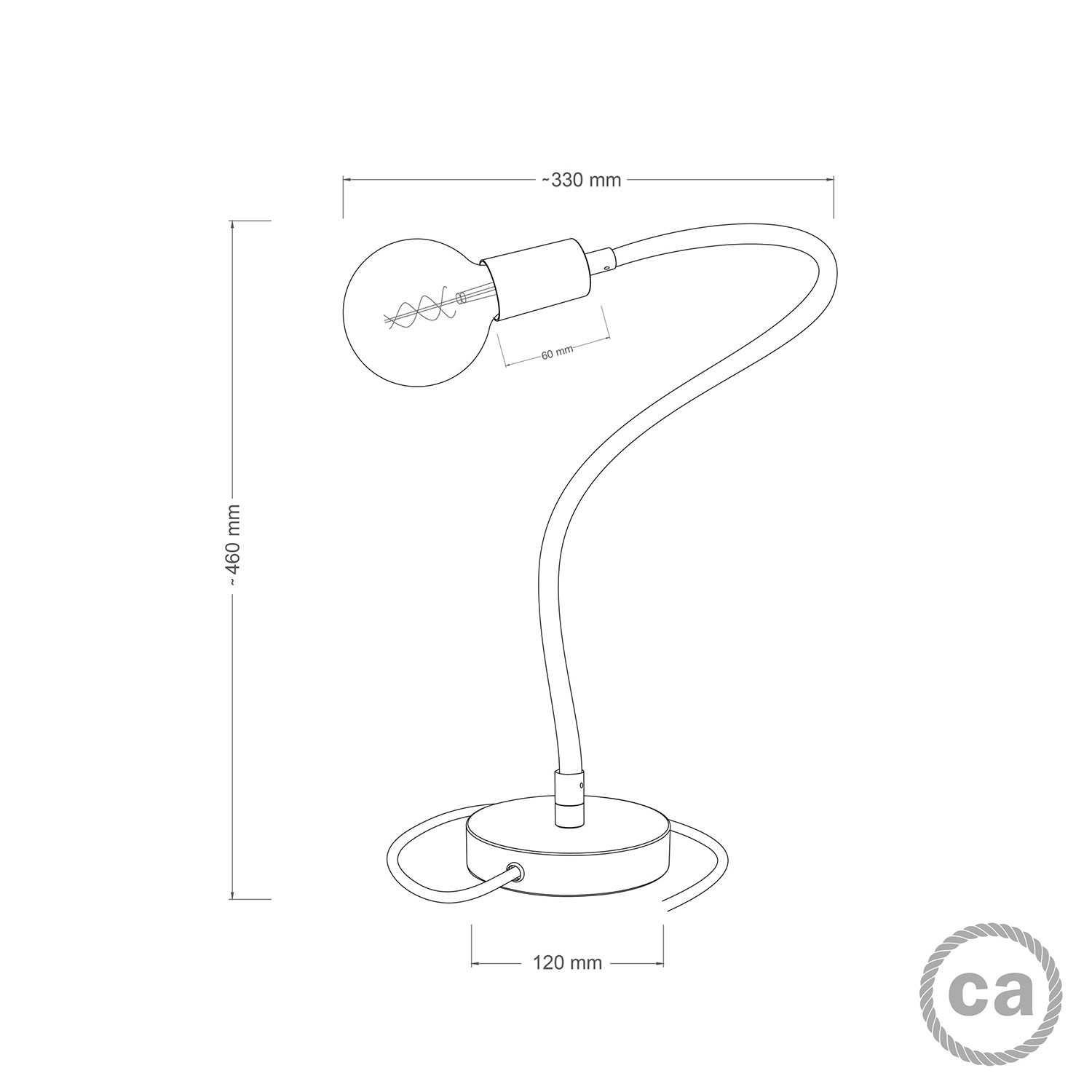 Table Flex lampe de table articulée à lumière diffuse