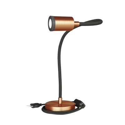 Table Flex GU1d0 lampe de table articulée avec mini spot LED et prise bipolaire