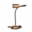 Table Flex GU1d0 lampe de table articulée avec mini spot LED et prise bipolaire