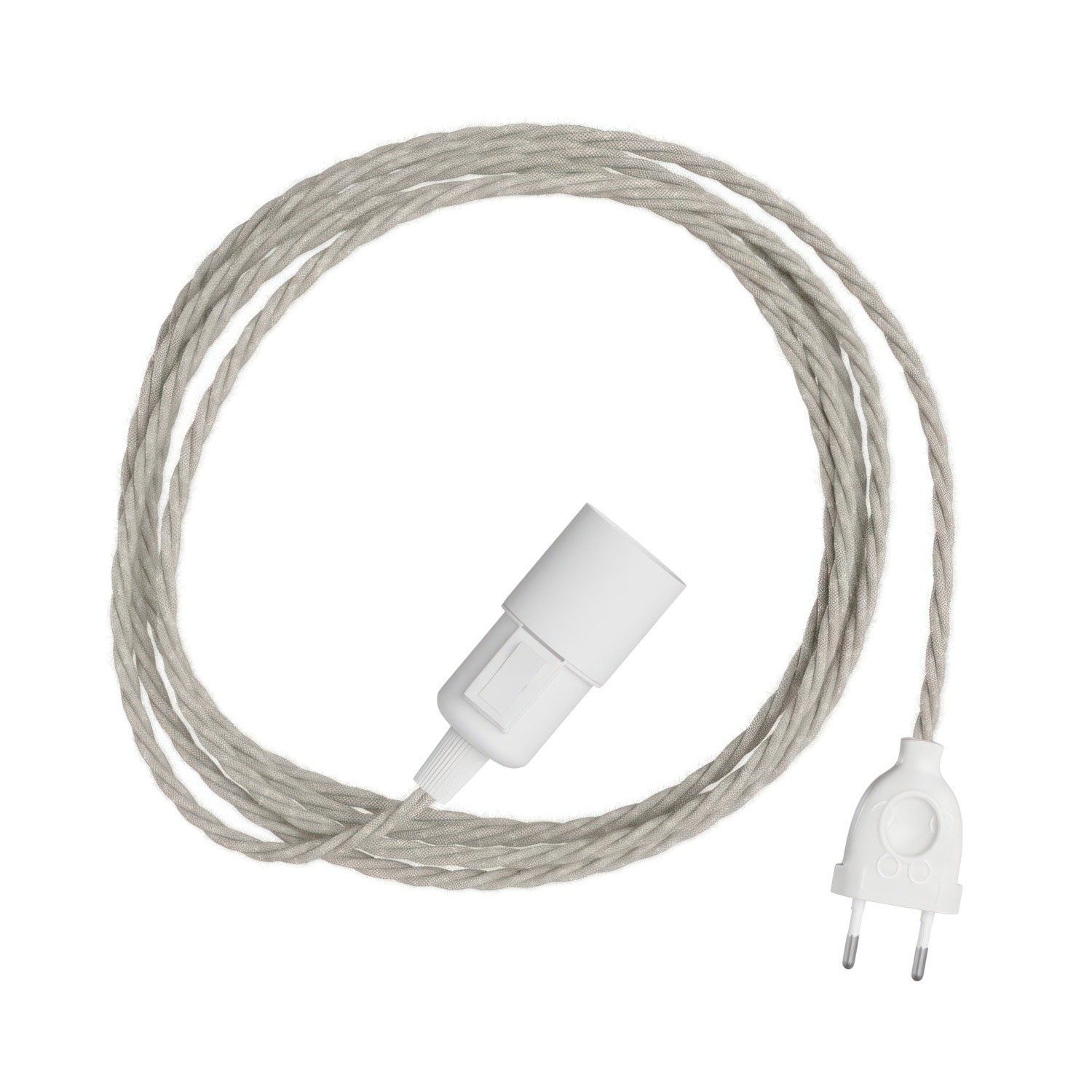 Snake Twisted - Lampe plug-in avec câble textile tressé