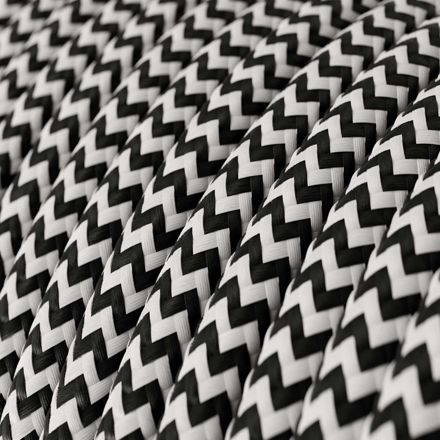 SnakeBis Zig-Zag pour abat-jour - Câblage avec douille et câble textile effet Zig-Zag