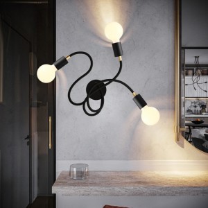 Flex 60 lampada da parete o soffitto snodabile a luce diffusa con lampadina LED G95