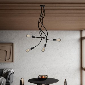 Flex 90 lampada da soffitto snodabile a luce diffusa con lampadina LED ST64