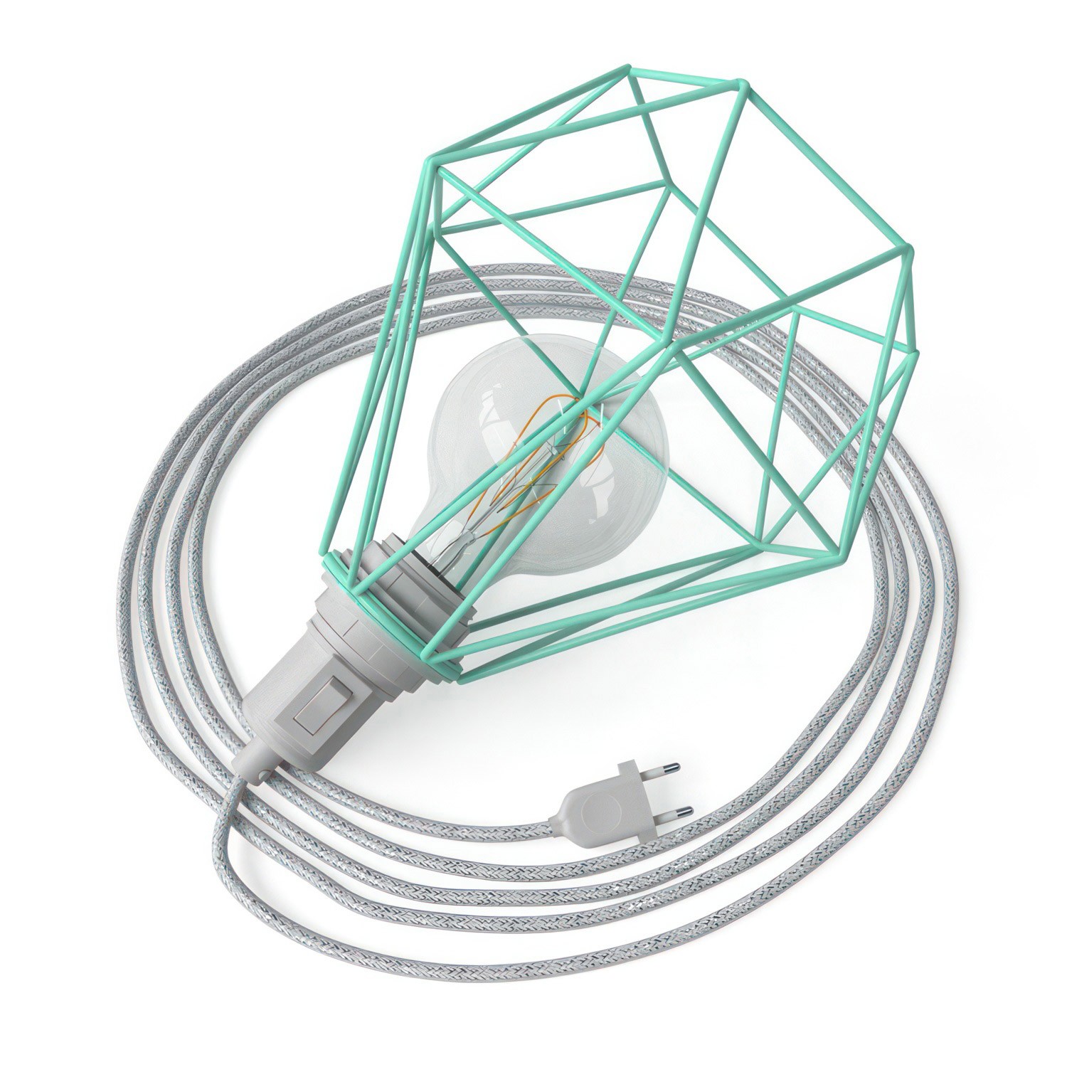 Table Snake - Lampada plug-in con paralume a gabbia Diamond