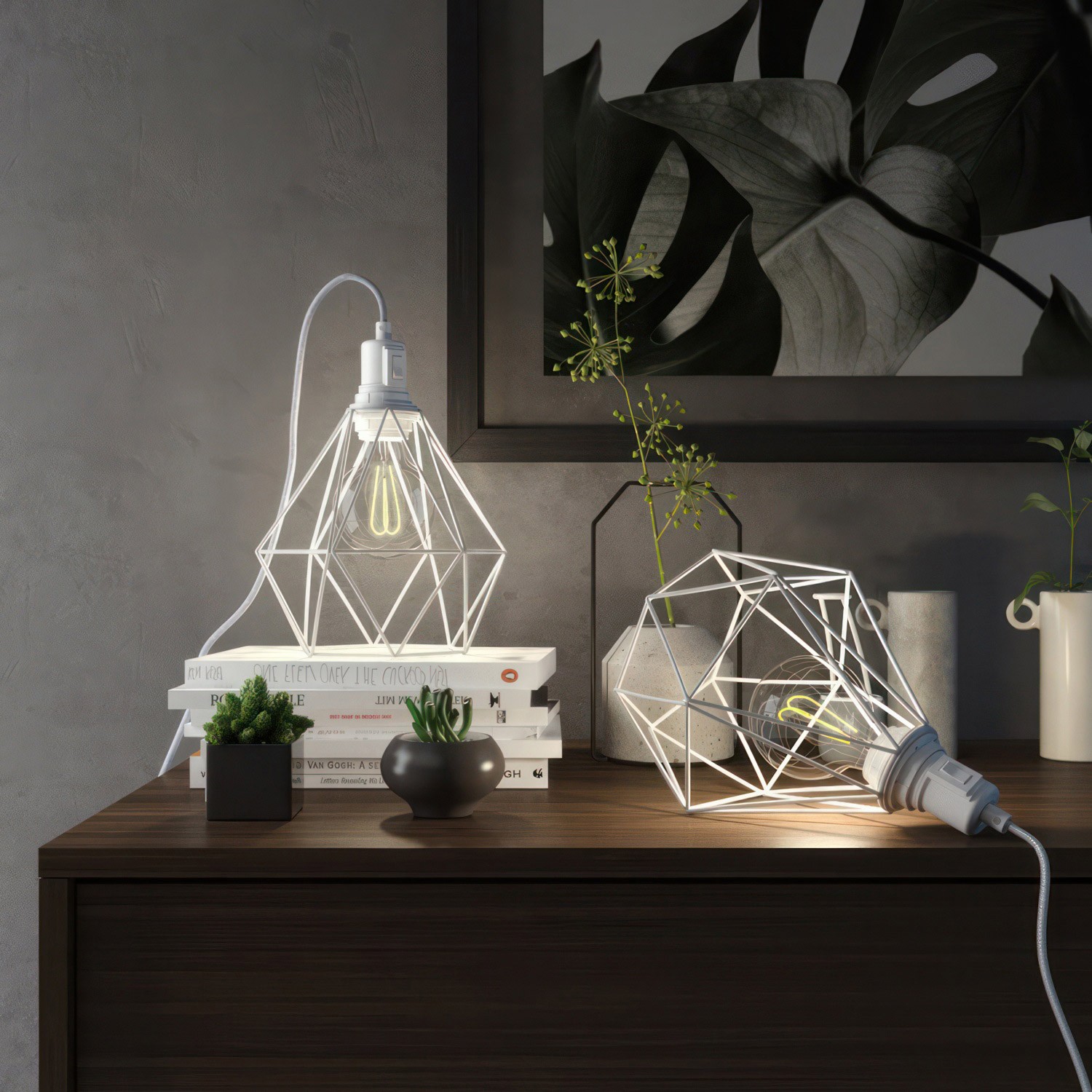 Table Snake - Lampe plug-in avec douille et cage Diamond