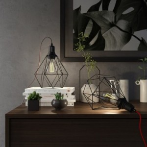 Table Snake - Lampada plug-in con paralume a gabbia Diamond