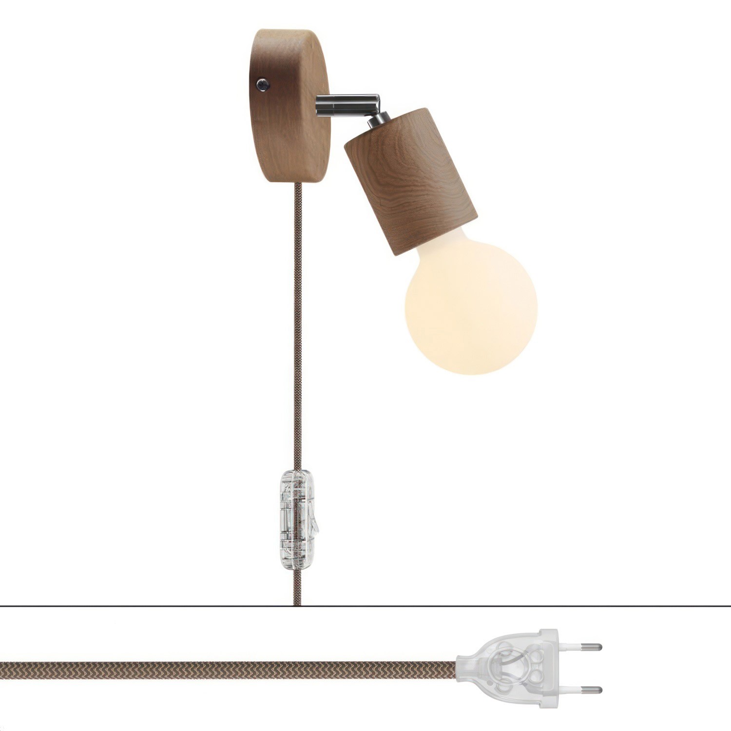 Lampe Spostaluce Snodo réglable en bois