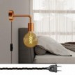 Lampada Spostaluce in metallo con estensione curva