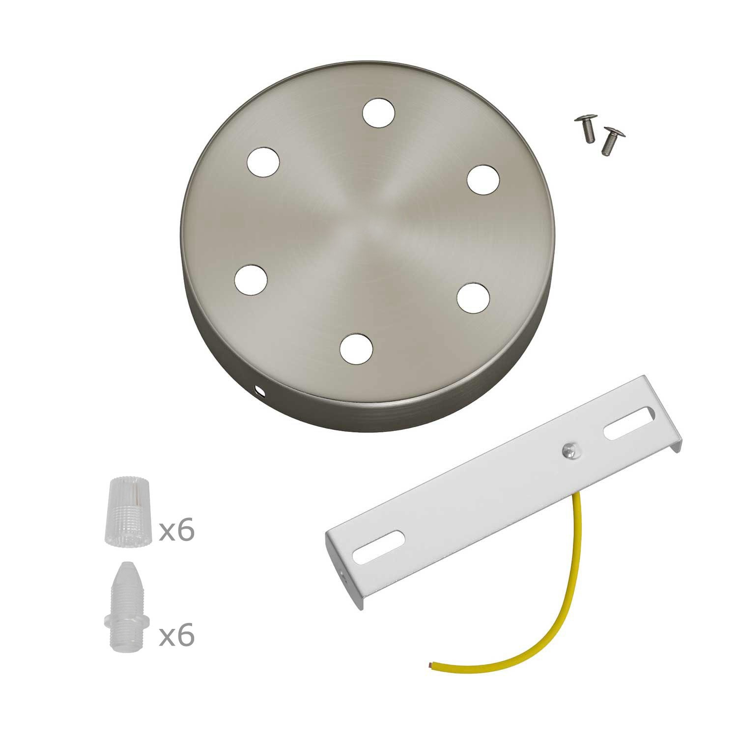 Kit rosone cilindrico in metallo a 6 fori