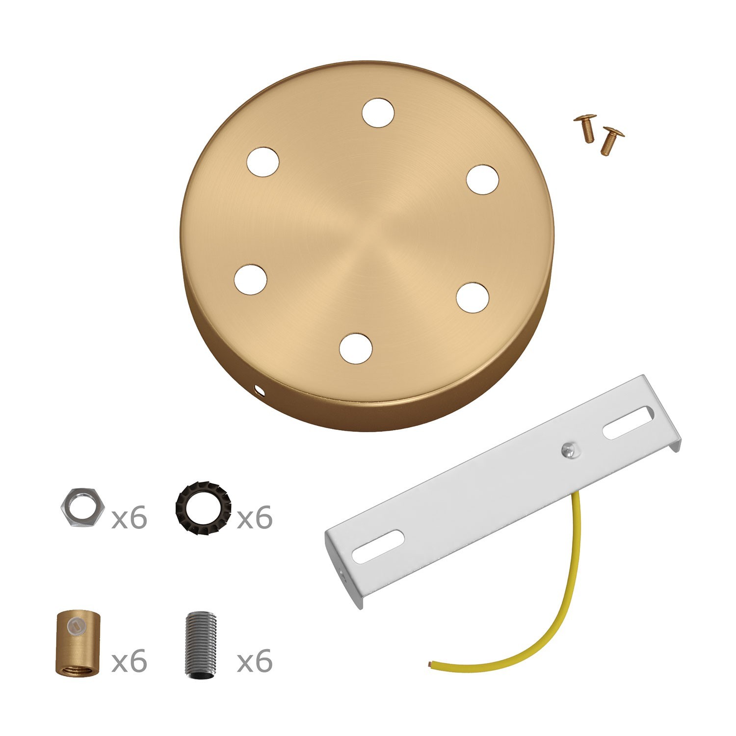 Kit zylindrischer Metall-Lampenbaldachin mit 6 Löchern