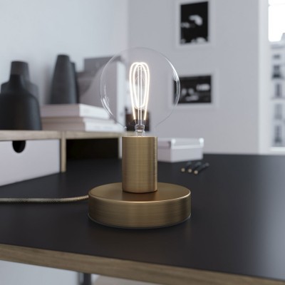 Posaluce - Lampe de table en métal avec fiche bipolaire