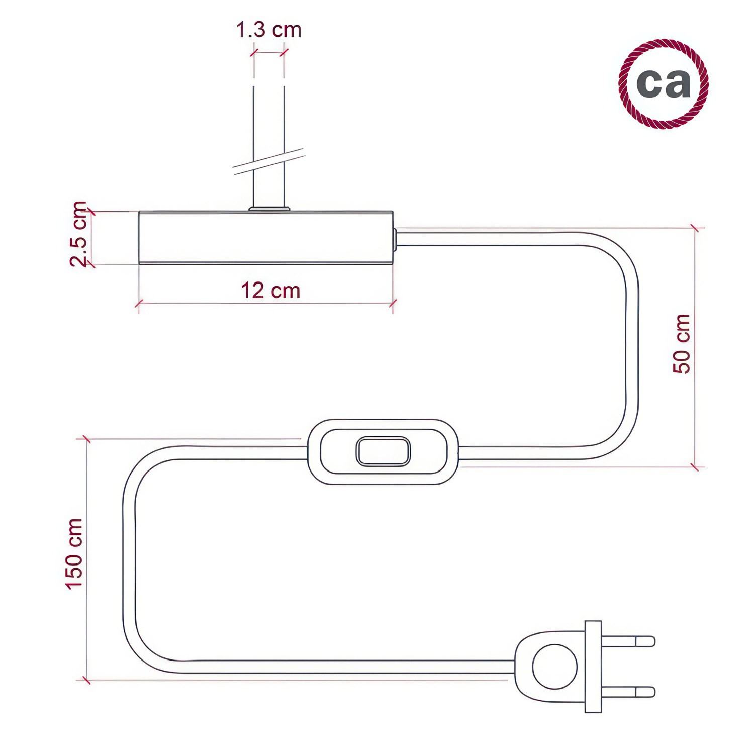 Alzaluce pour abat-jour - Lampe de table en métal