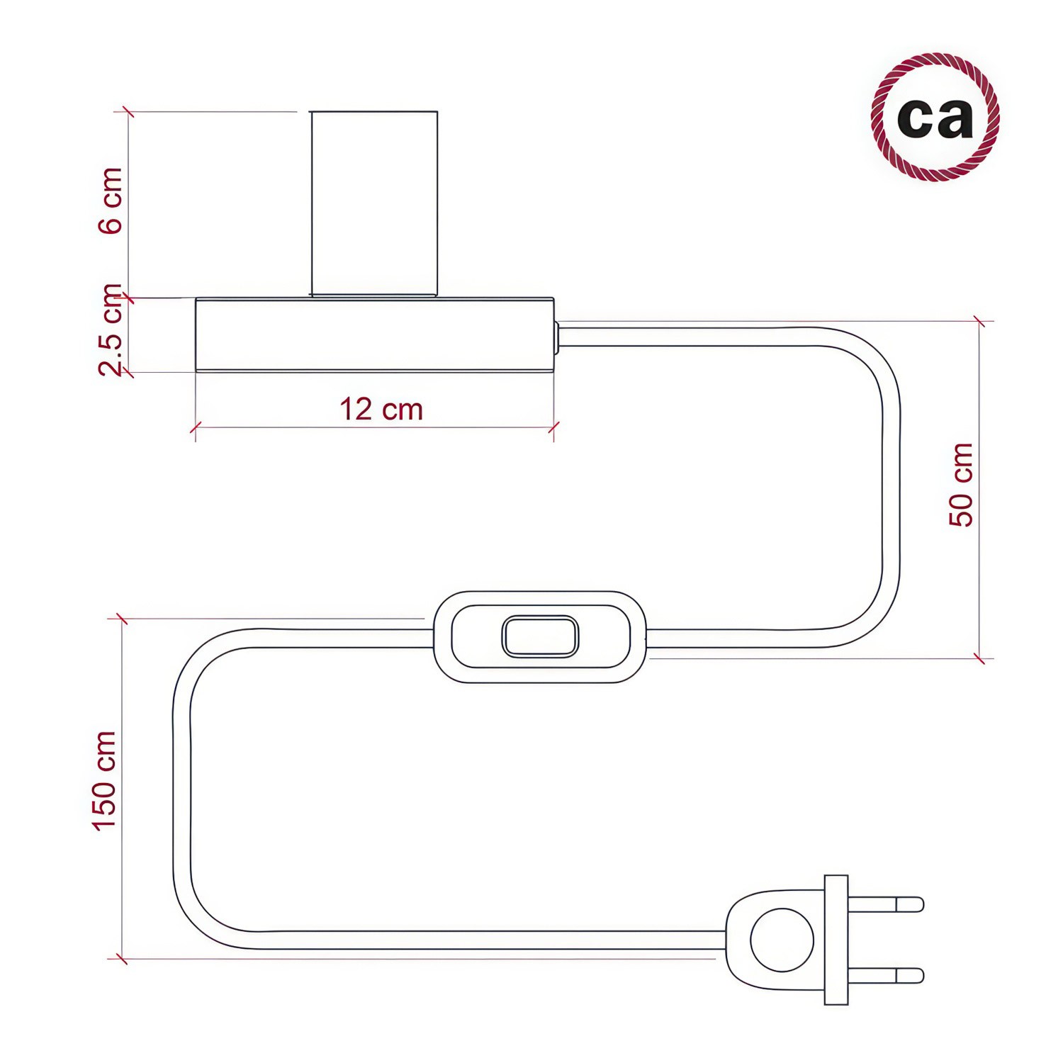 Lampe de table Posaluce Half Cup en métal