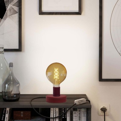 Lampe de table Posaluce Globo en cuir