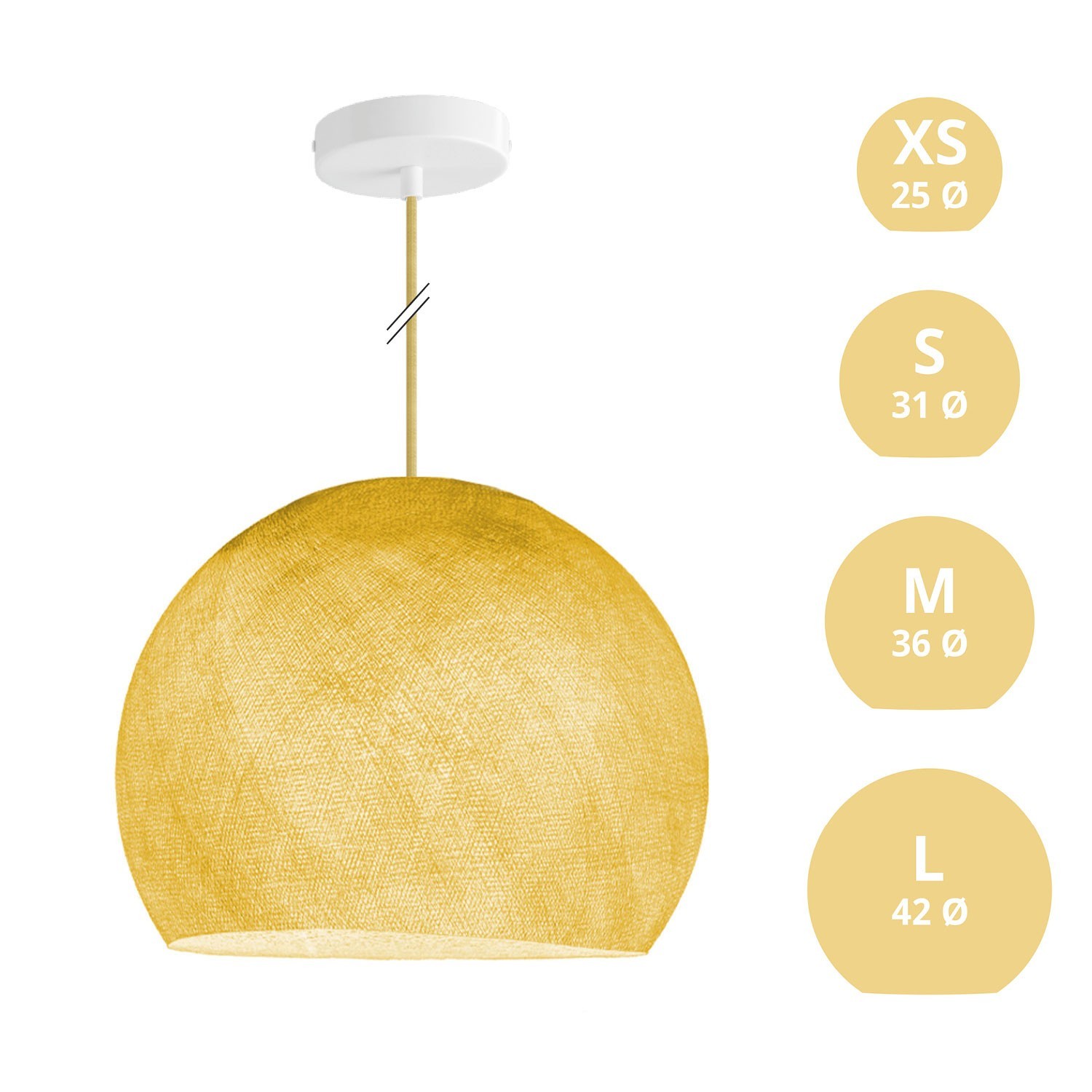 Lampe suspension avec abat-jour Cupola