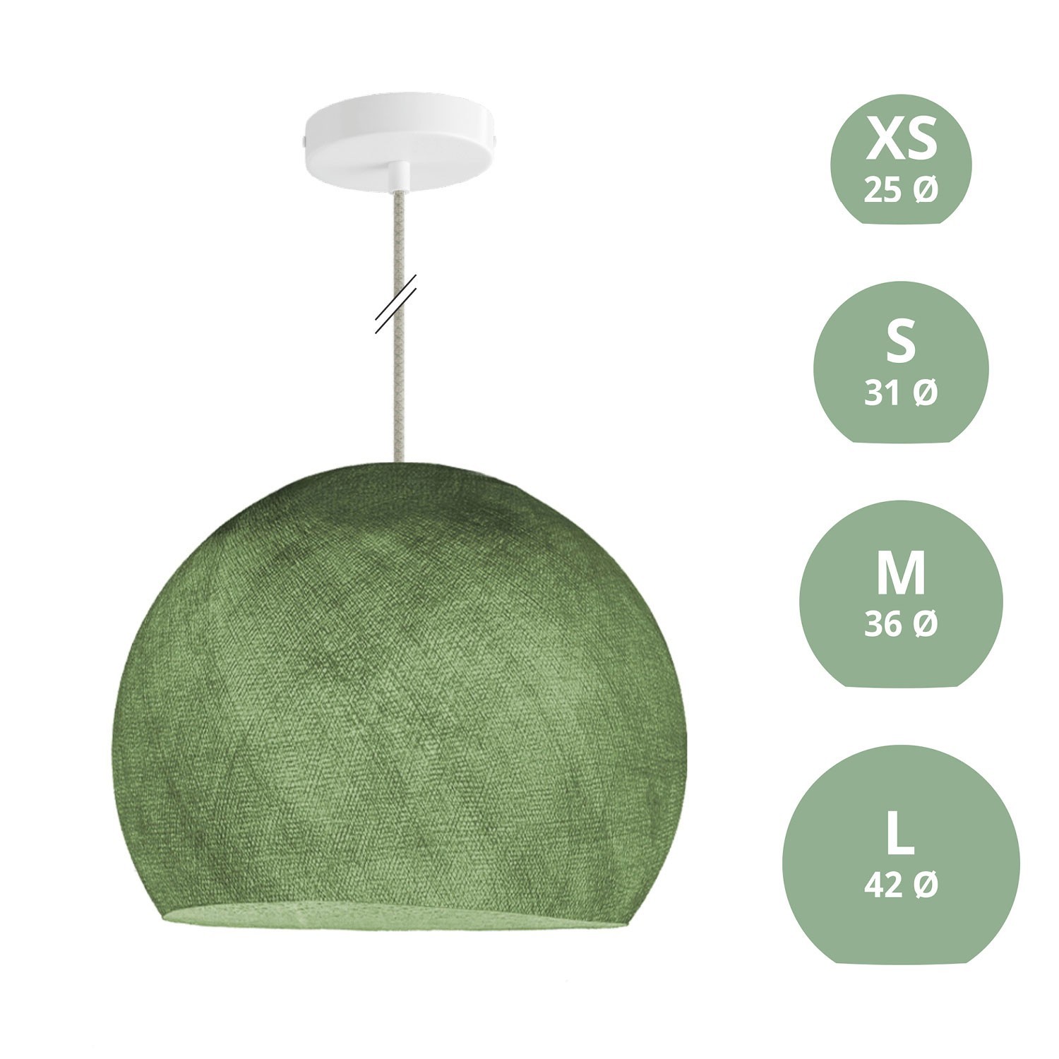 Lampe suspension avec abat-jour Cupola