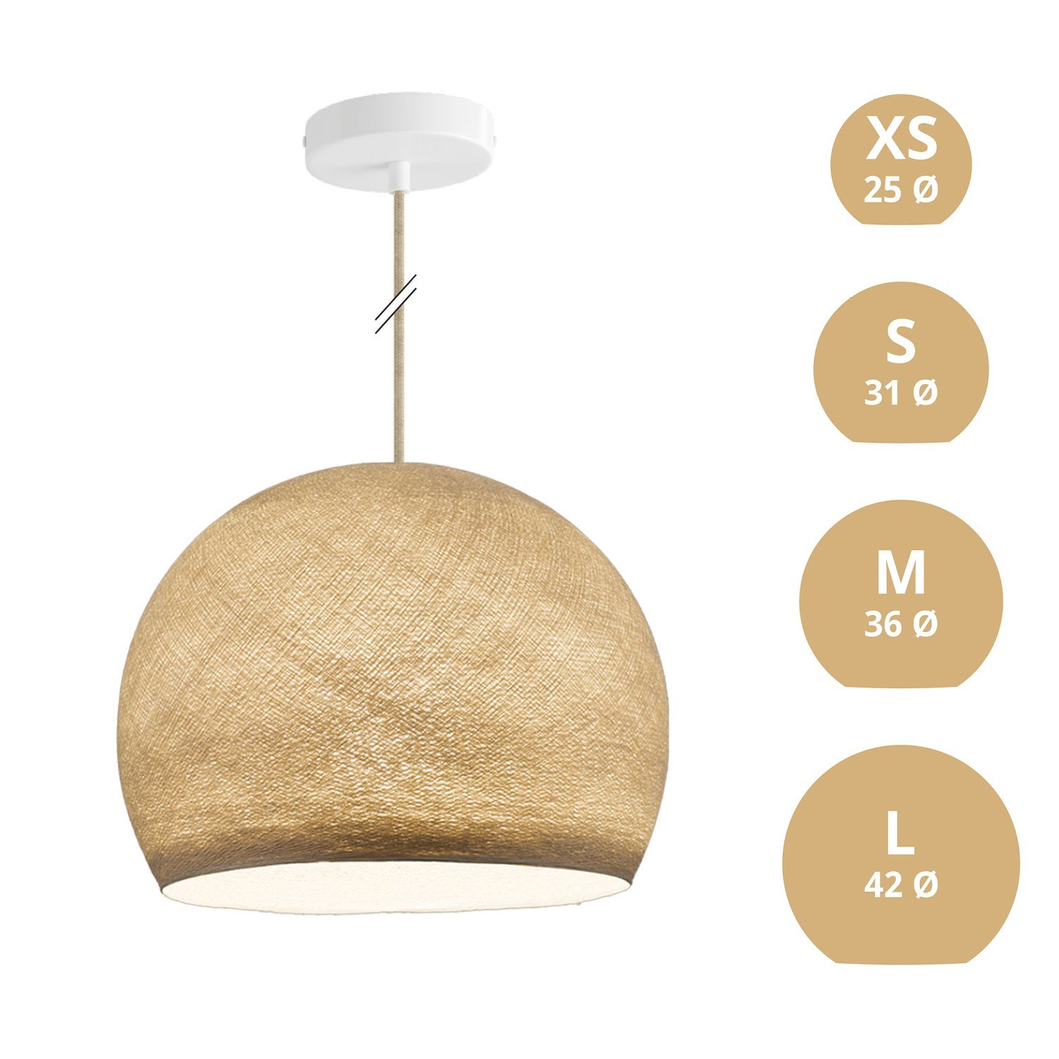 Lampe suspension avec abat-jour Cupola