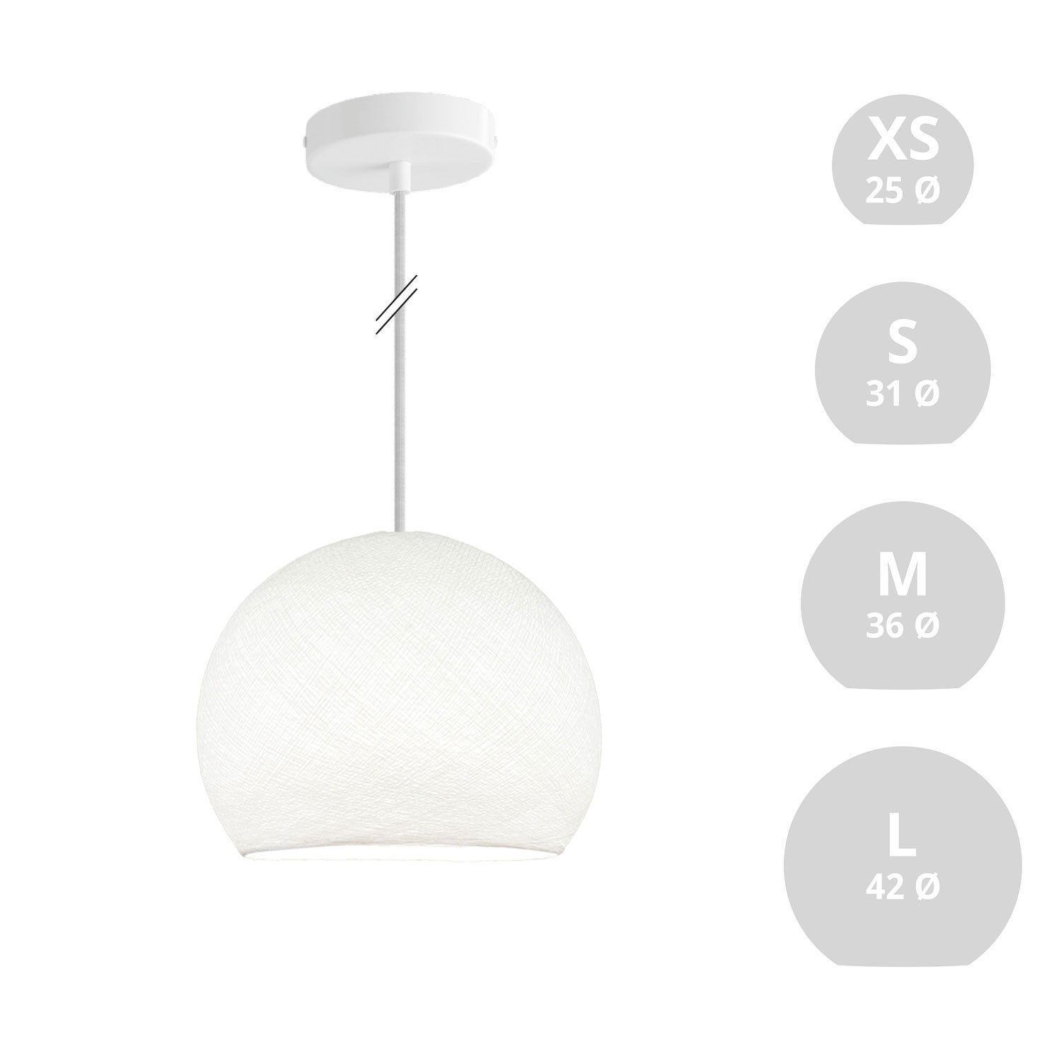 Lampe suspension avec abat-jour Cupola