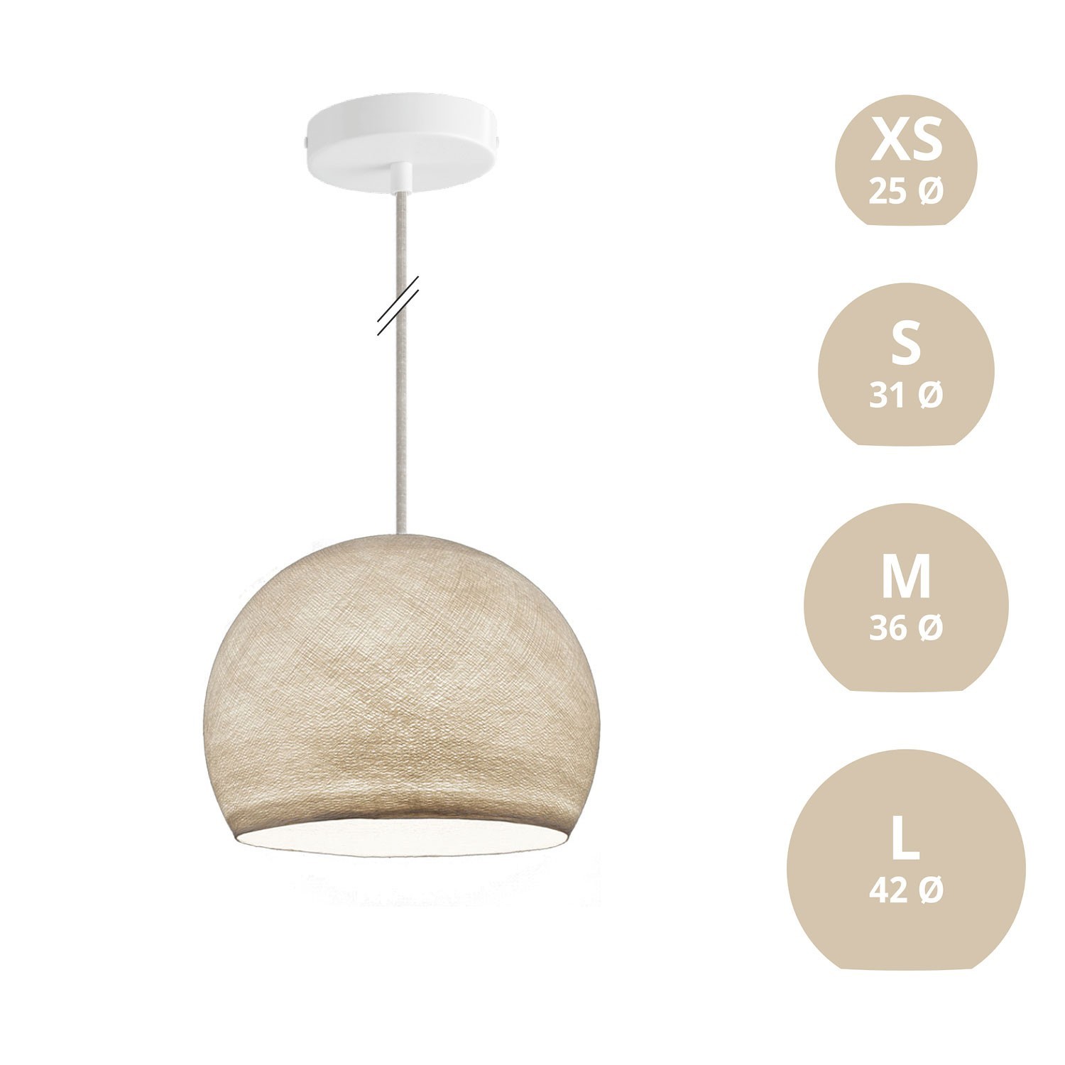 Lampe suspension avec abat-jour Cupola