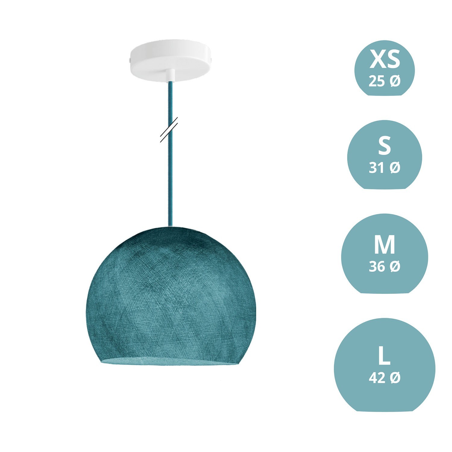 Lampe suspension avec abat-jour Cupola