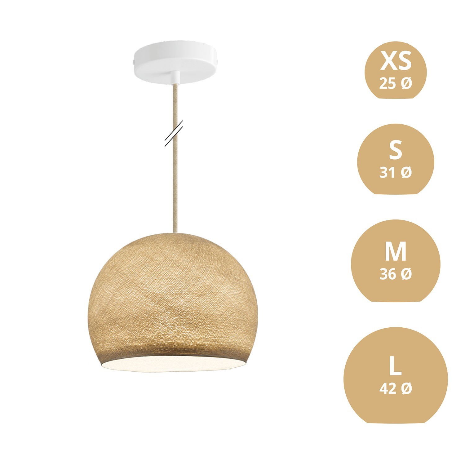 Lampe suspension avec abat-jour Cupola