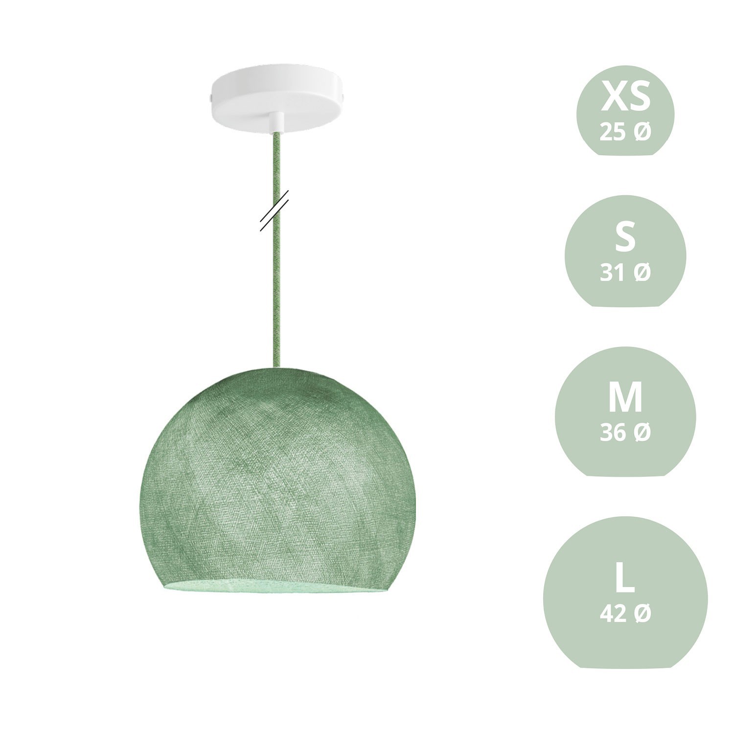 Lampe suspension avec abat-jour Cupola