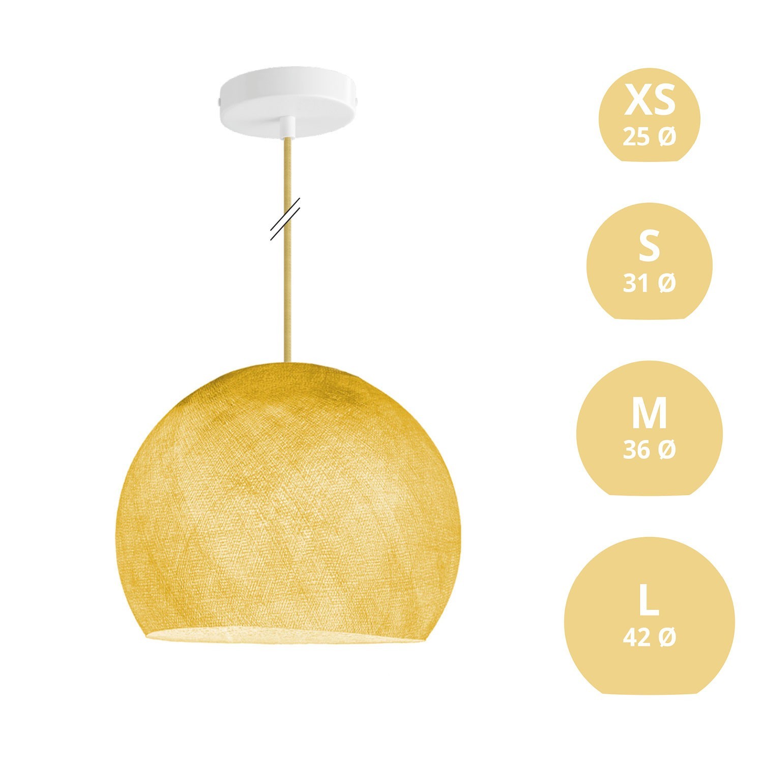 Lampe suspension avec abat-jour Cupola