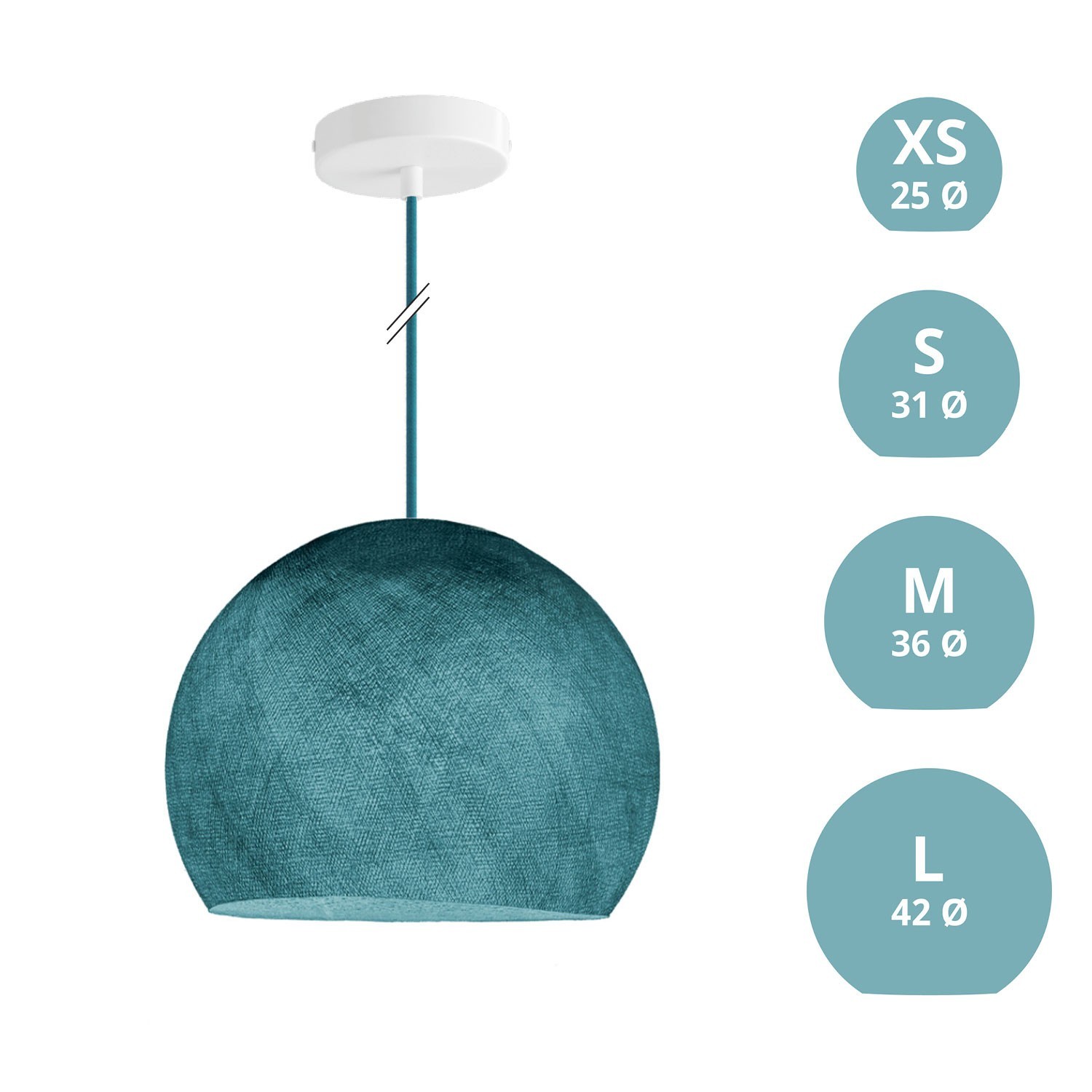 Lampe suspension avec abat-jour Cupola