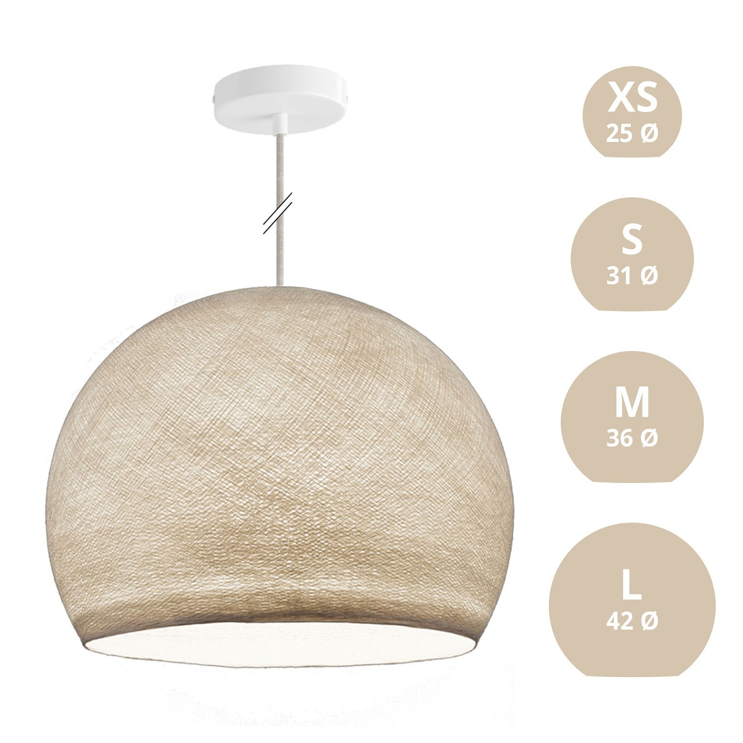 Lampe suspension avec abat-jour Cupola