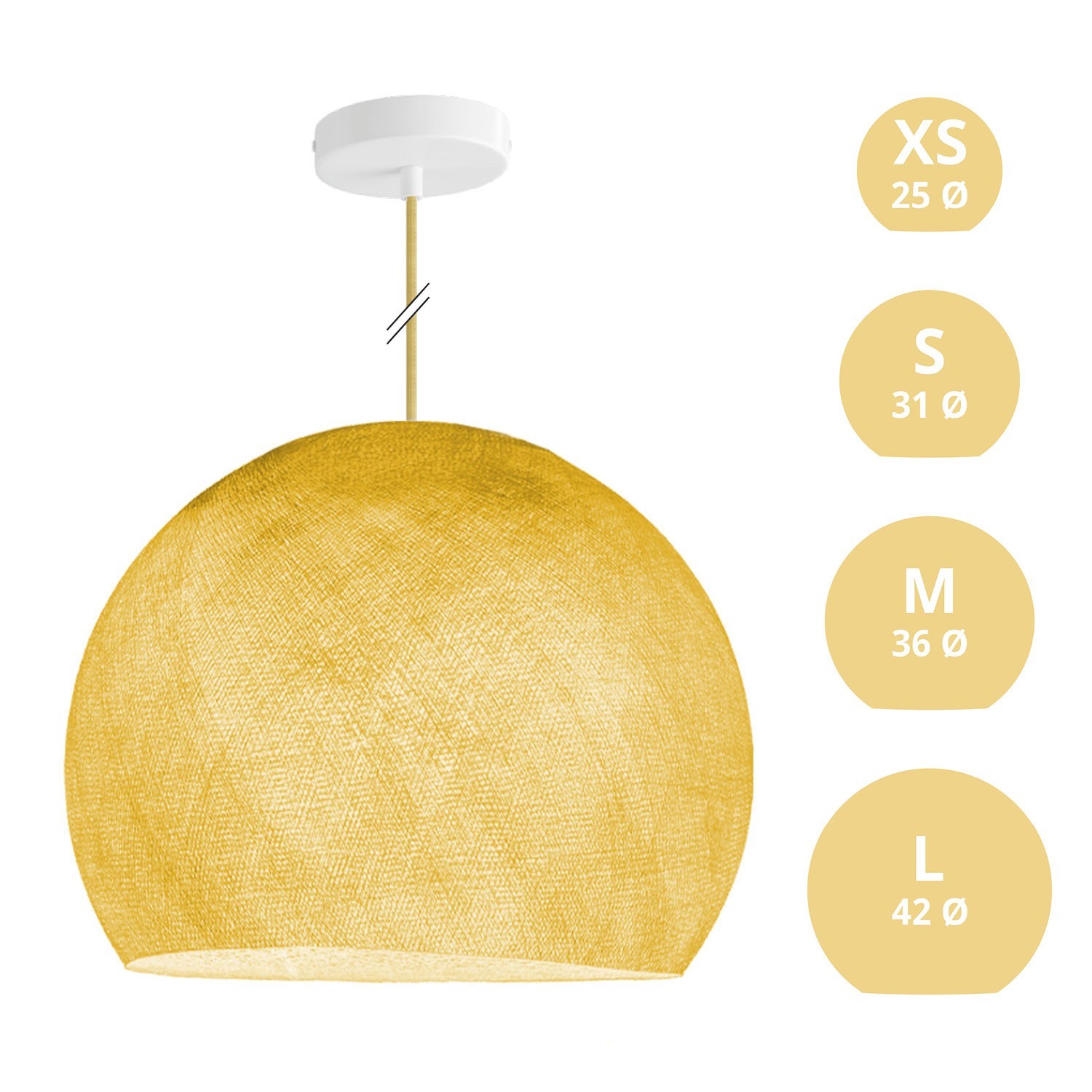 Lampe suspension avec abat-jour Cupola