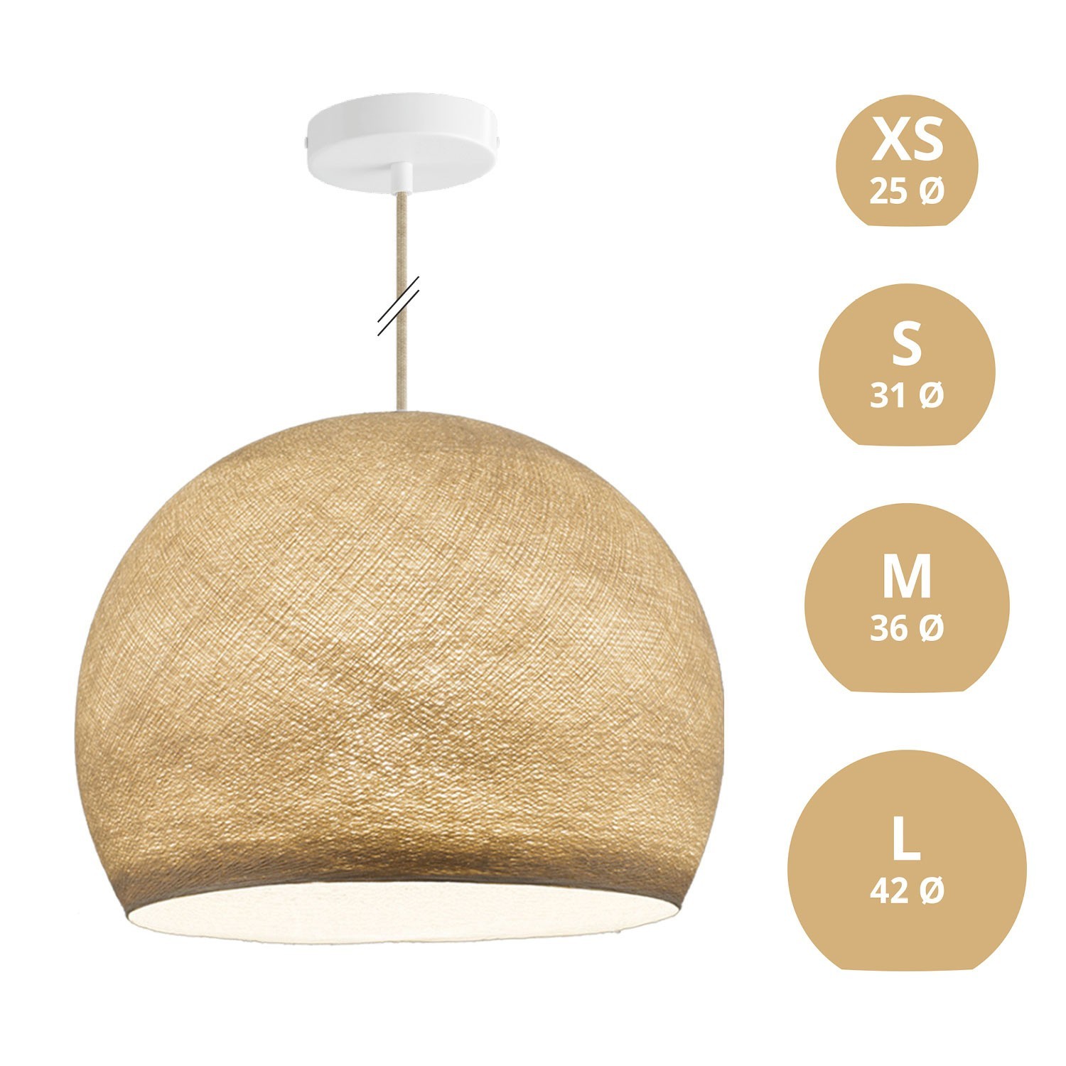 Lampe suspension avec abat-jour Cupola