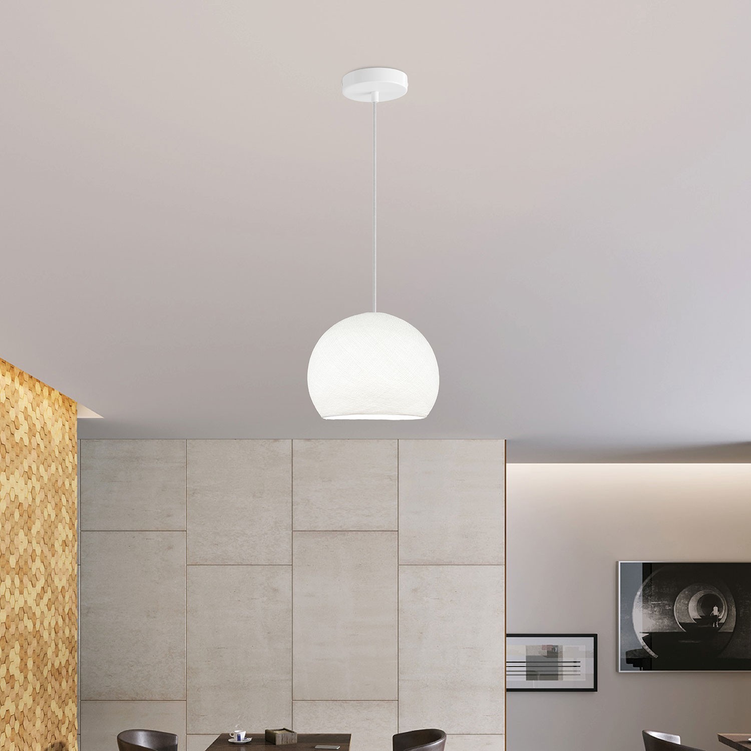 Lampe suspension avec abat-jour Cupola