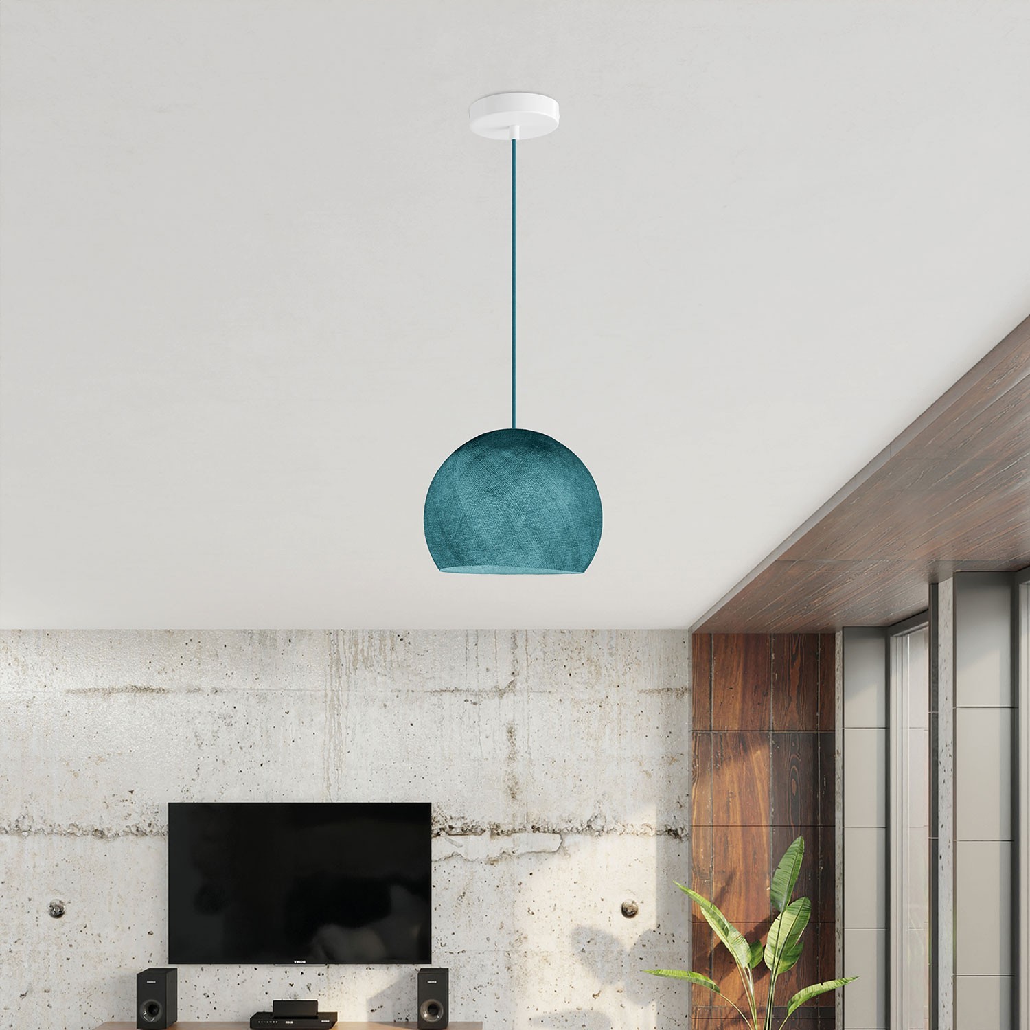 Lampe suspension avec abat-jour Cupola