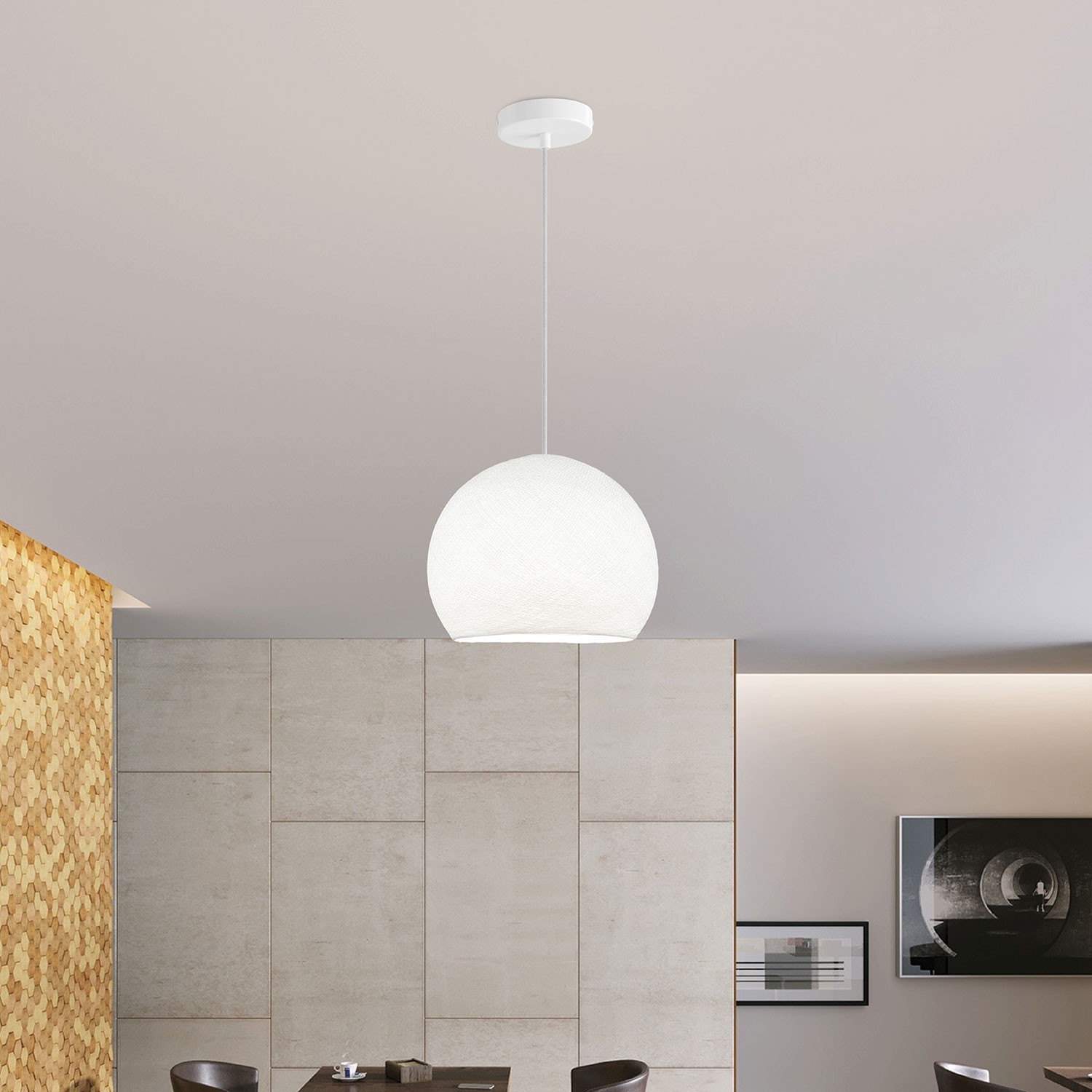 Lampe suspension avec abat-jour Cupola