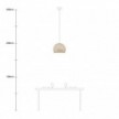 Lampe suspension avec abat-jour Cupola