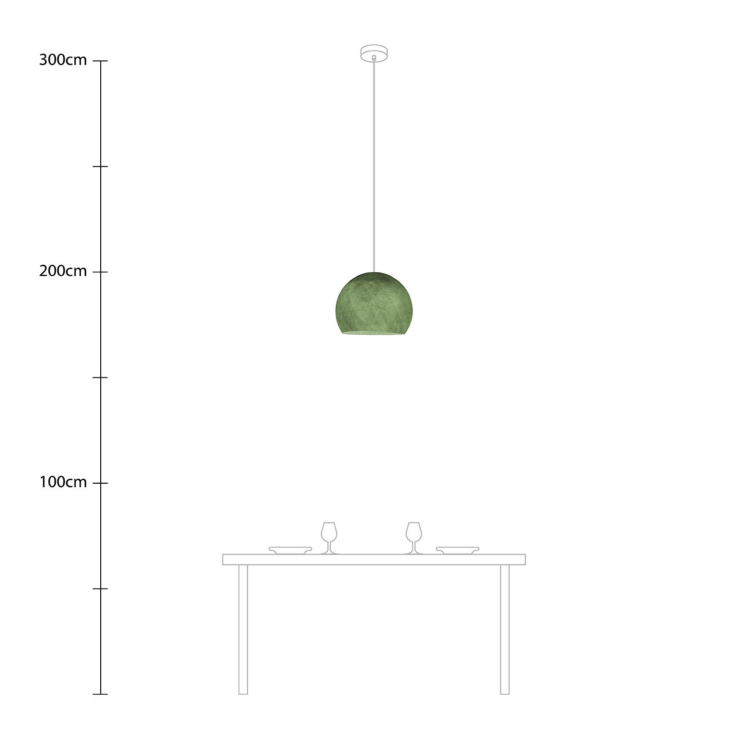 Lampada a sospensione con paralume Cupola