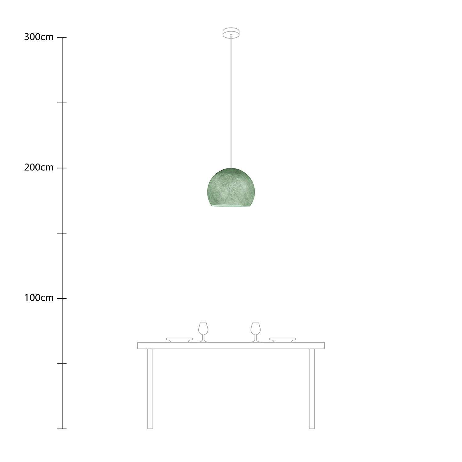 Lampe suspension avec abat-jour Cupola