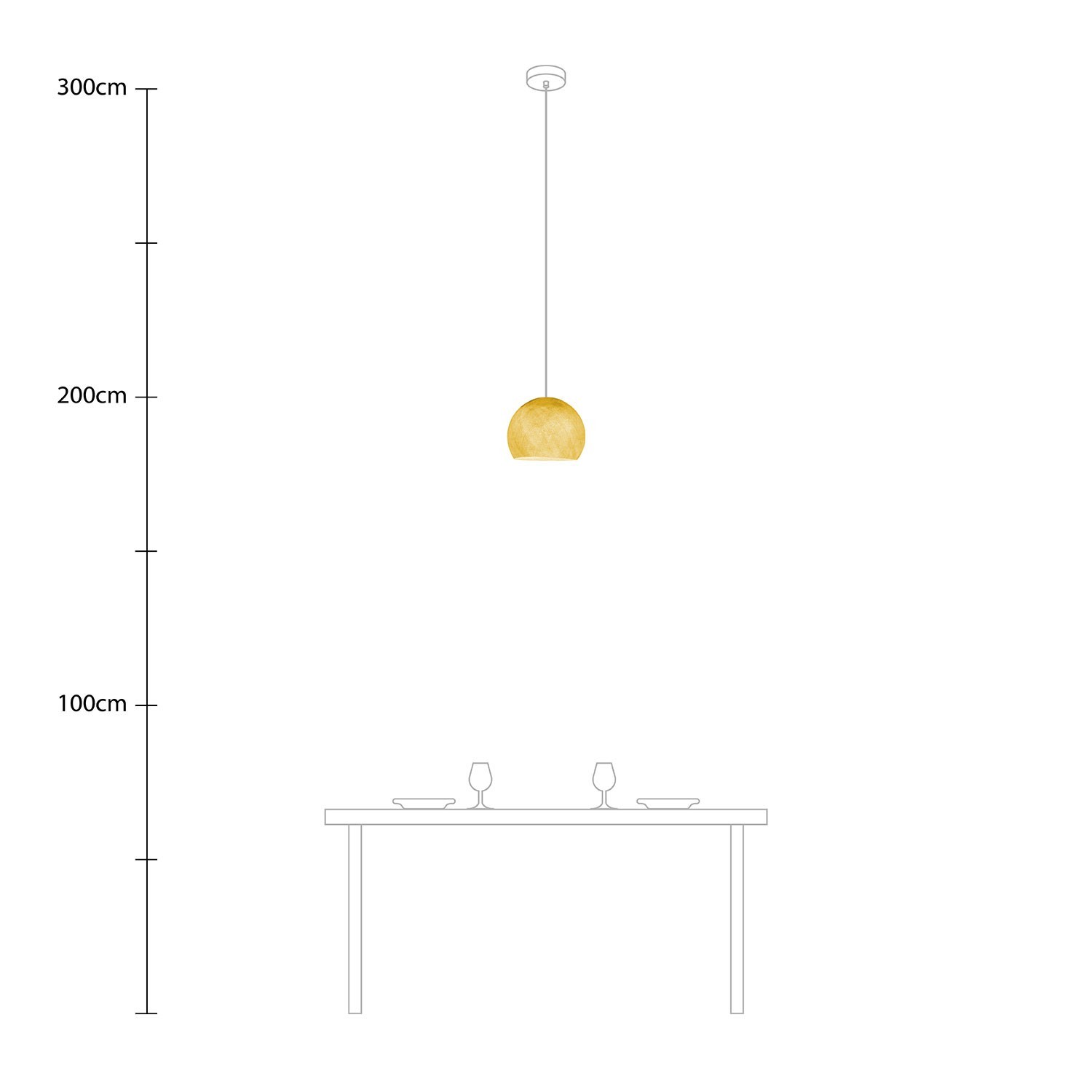 Pendelleuchte mit kuppelförmigem Lampenschirm Cupola