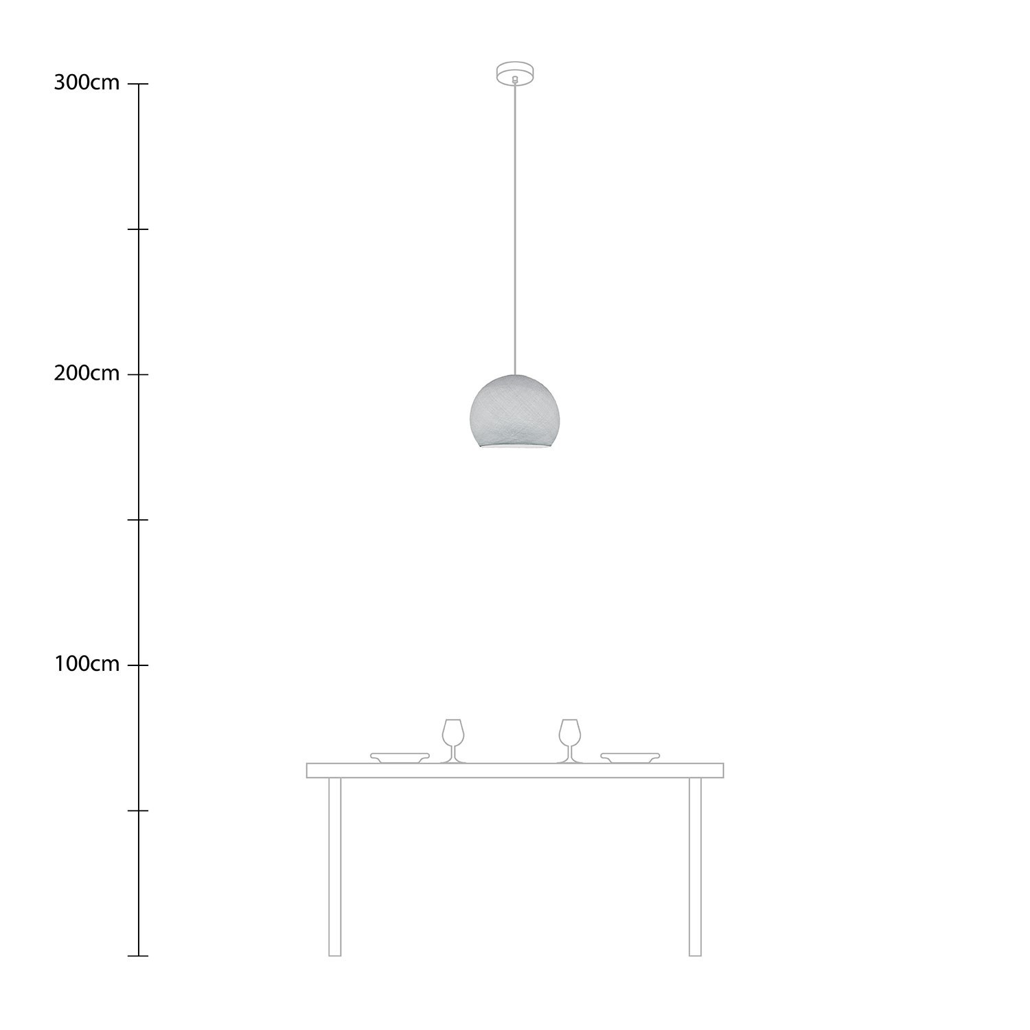 Lampe suspension avec abat-jour Cupola