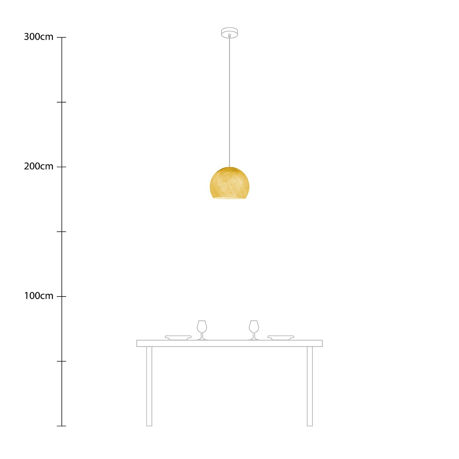 Pendelleuchte mit kuppelförmigem Lampenschirm Cupola