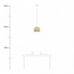 Lampe suspension avec abat-jour Cupola