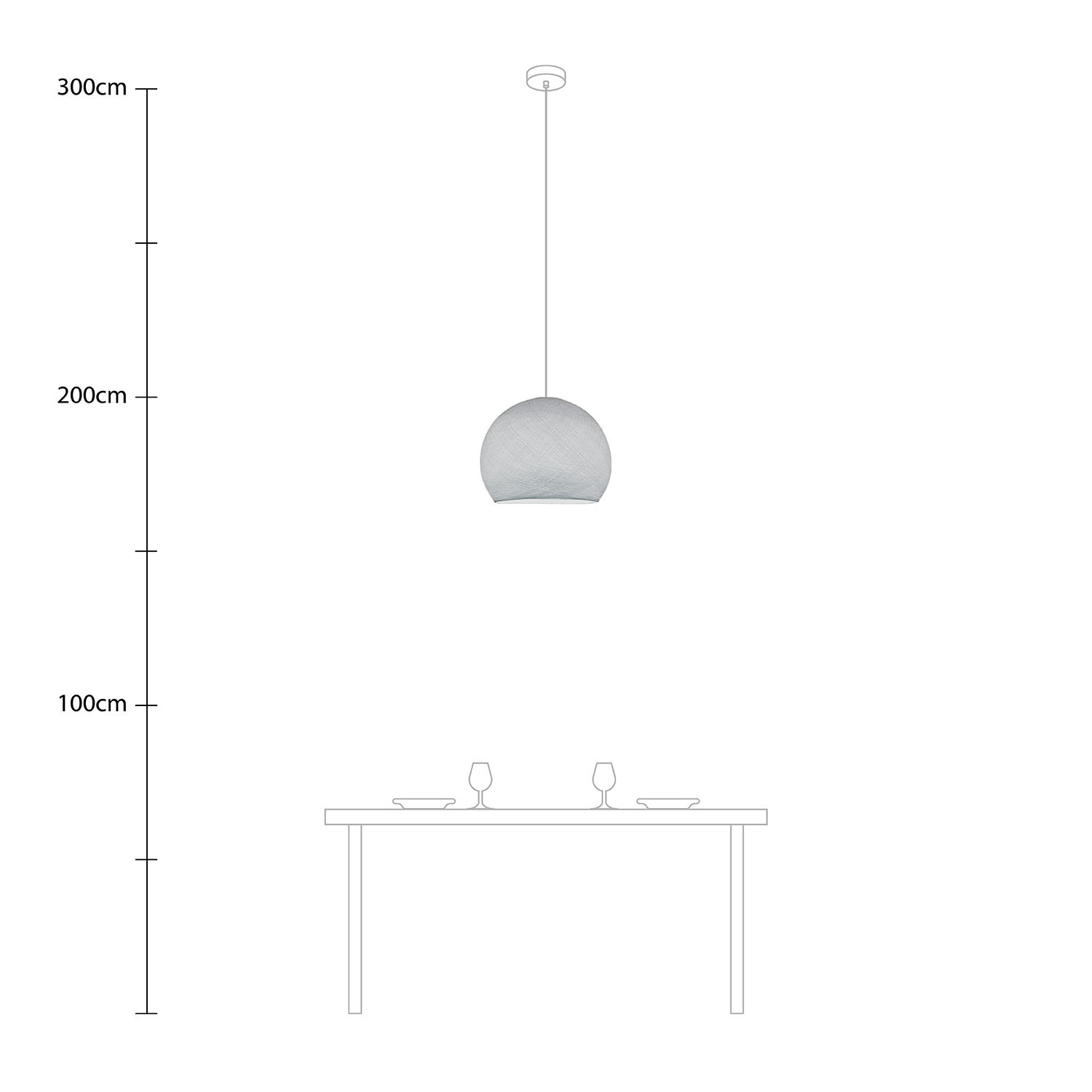 Lampe suspension avec abat-jour Cupola